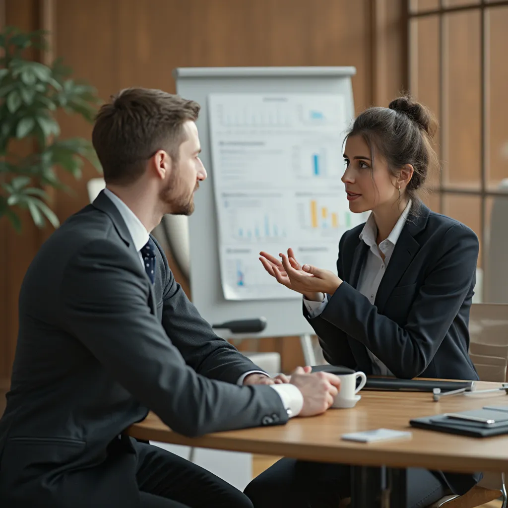 Consultor trabajando con cliente